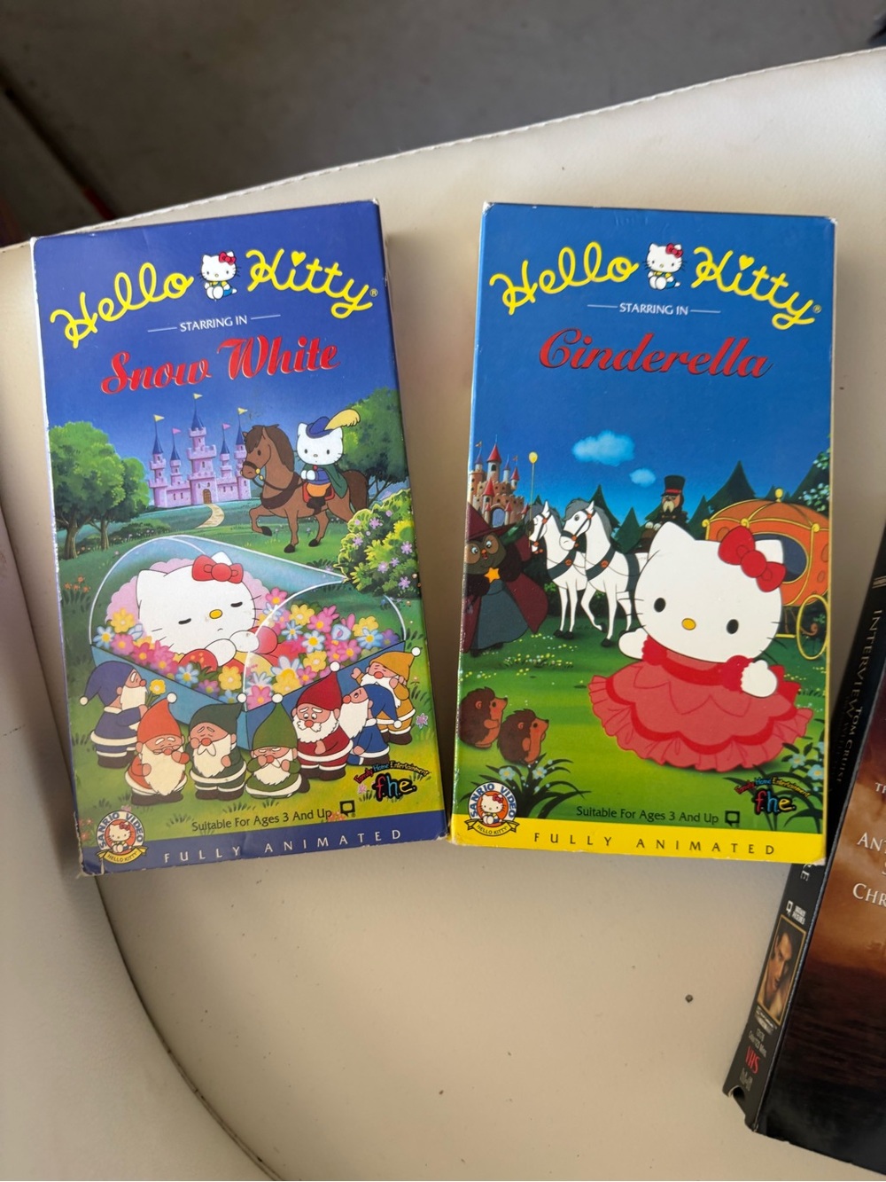 Hello Kitty 
Snow white and Cinderella 
Vhs Tape vintage